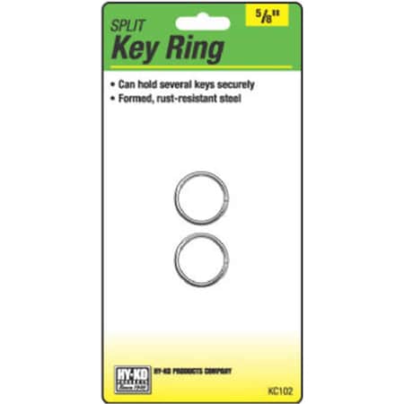 Hy-Ko KC102 2 Pack, 0.62 in. Split Key Ring 811042